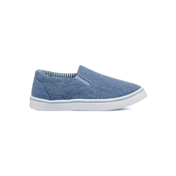 Slip-on blu jeans da bambino in tessuto Space Boy, Scarpe Bambini, SKU k261000016, Immagine 0